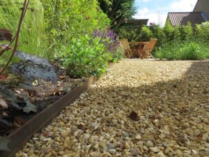 Corten garden edging