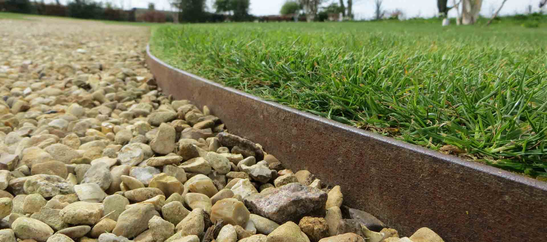 corten metal garden edging