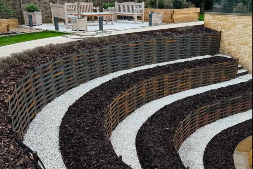 Woven steel fencing